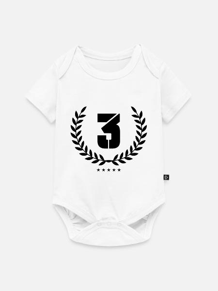 kranz 3 - Baby Premium Kurzarmbody - Weiß