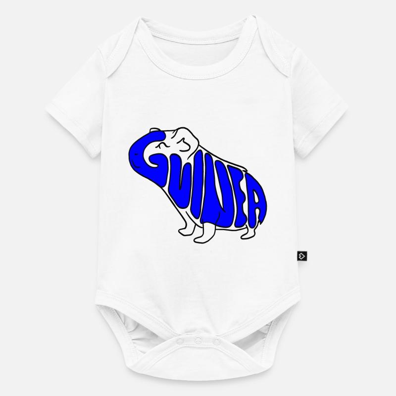 Cochon d’Inde bleu - Body à manches courtes Premium Bébé - blanc