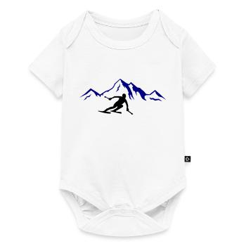 Ski Mountains 02 - Baby Premium short-sleeve bodysuit - white - Front