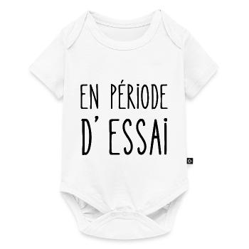 en période d'essai - Body à manches courtes Premium Bébé - blanc - Devant