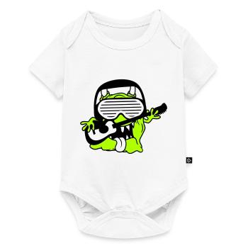 Cool Party Monster Alien Plays Guitar Music - Baby Premium short-sleeve bodysuit - white - Front