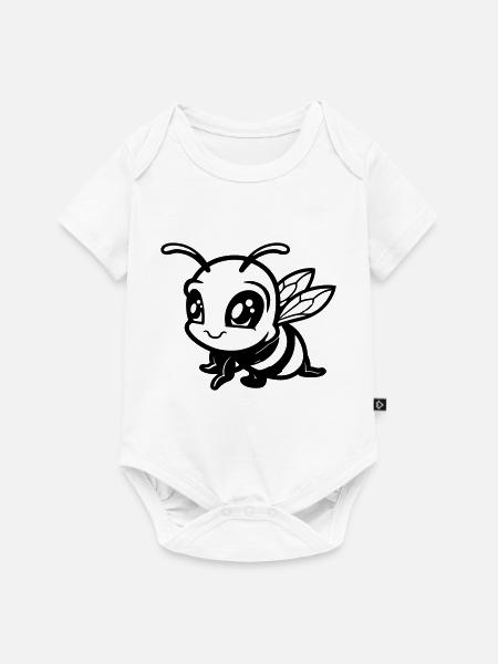 biene hummel comic - Baby Premium Kurzarmbody - Weiß