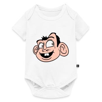 Monkey Face Cute Cute Head Laughs Happy - Baby Premium short-sleeve bodysuit - white - Front