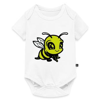 Bee Bumblebee Comic - Baby Premium short-sleeve bodysuit - white - Front