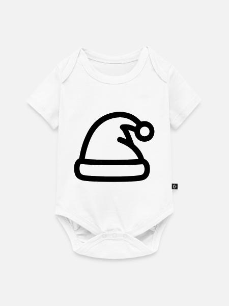 Weihnachtsmütze - Baby Premium Kurzarmbody - Weiß
