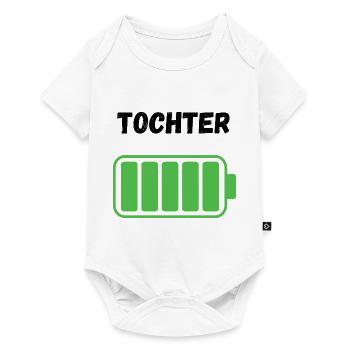Tochter - Voller Akku - Baby Premium Kurzarmbody - Weiß - Vorne
