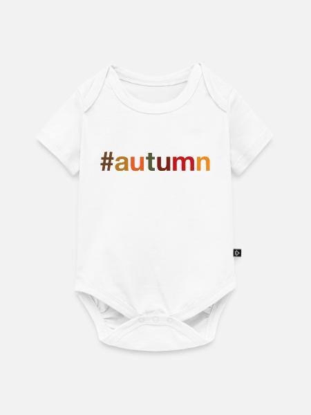 AUTUMN Herbst - Baby Premium Kurzarmbody - Weiß