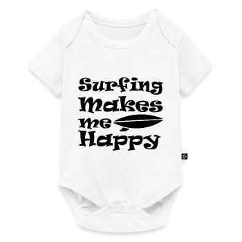 Surf Planche de surf Surfeur Sports nautiques - Body à manches courtes Premium Bébé - blanc - Devant