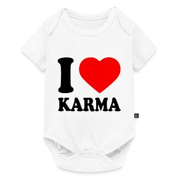 I love karma - Body à manches courtes Premium Bébé - blanc - Devant
