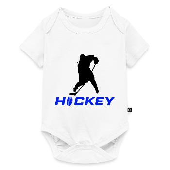 eishockey spieler - Baby Premium Kurzarmbody - Weiß - Vorne