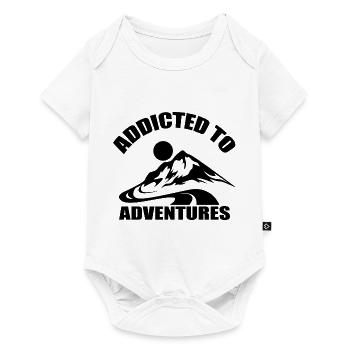 Wandern Hiking Sport Berge - Baby Premium Kurzarmbody - Weiß - Vorne