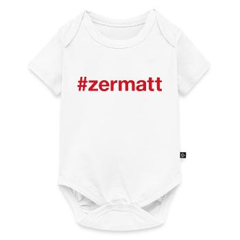 ZERMATT Switzerland Schweiz - Baby Premium Kurzarmbody - Weiß - Vorne