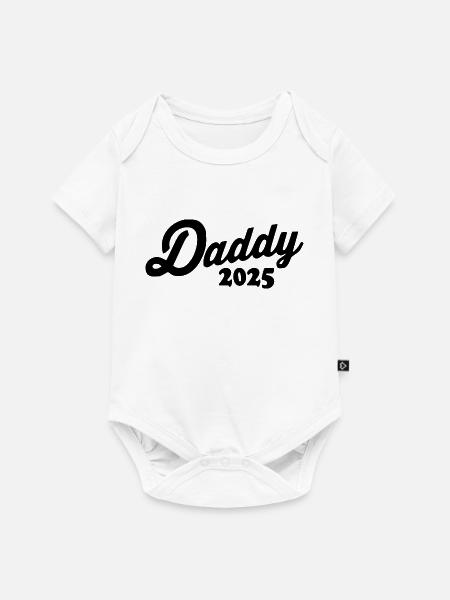 Daddy 2025 - Baby Premium Kurzarmbody - Weiß