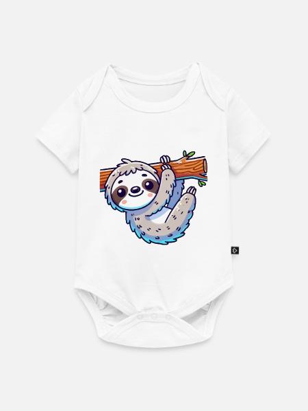 faultier - Baby Premium Kurzarmbody - Weiß