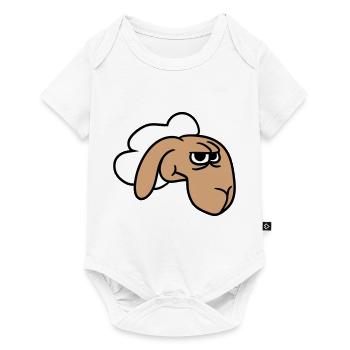 Sheep looks skeptical, critical, suspicious stares - Baby Premium short-sleeve bodysuit - white - Front