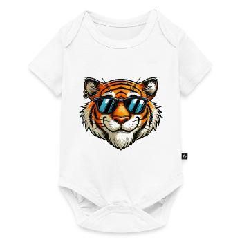 Lunettes de soleil Tiger - Body à manches courtes Premium Bébé - blanc - Devant