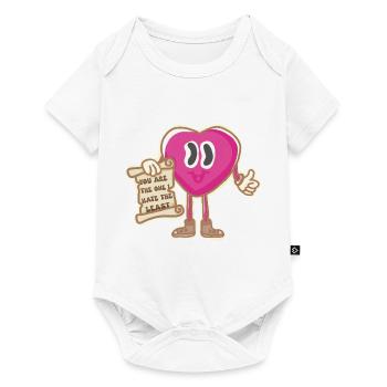Mascotte vintage amour et tolérance - Body à manches courtes Premium Bébé - blanc - Devant
