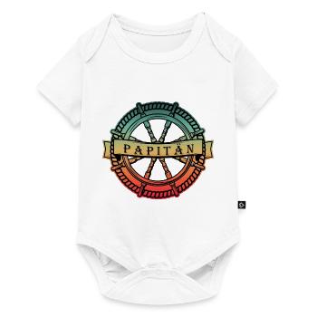Nordstyle Papitän Ankerdesign N° 1 Ville - Body à manches courtes Premium Bébé - blanc - Devant