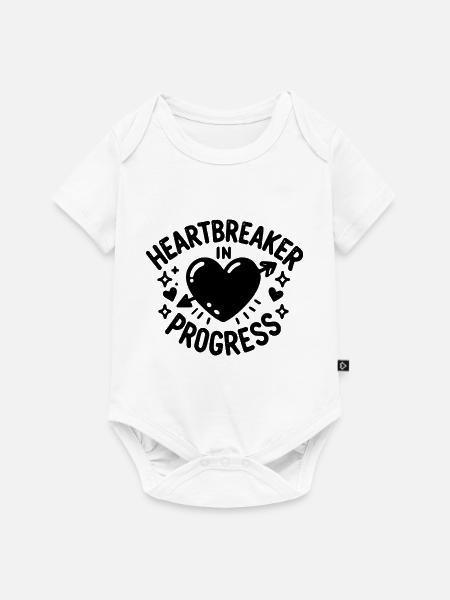 Herzensbrecher in Arbeit - Baby Premium Kurzarmbody - Weiß