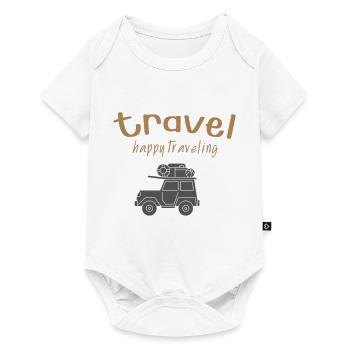 Rejse - Premium kortærmet baby-body  - hvid - Foran