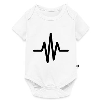 Puls, Herzschlag - Baby Premium Kurzarmbody - Weiß - Vorne