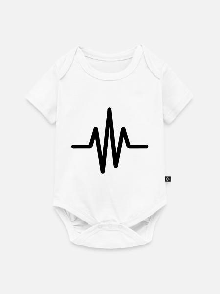 Puls, Herzschlag - Baby Premium Kurzarmbody - Weiß