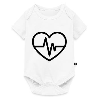battement de coeur - Body à manches courtes Premium Bébé - blanc - Devant