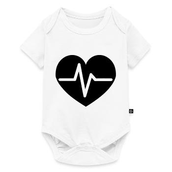 battement de coeur - Body à manches courtes Premium Bébé - blanc - Devant
