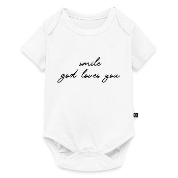 Sourire Dieu vous aime - Body à manches courtes Premium Bébé - blanc - Devant