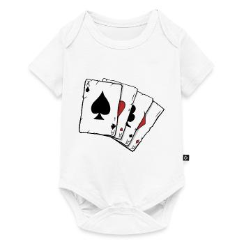 poker cards four aces illustration by Vexels - Body à manches courtes Premium Bébé - blanc - Devant