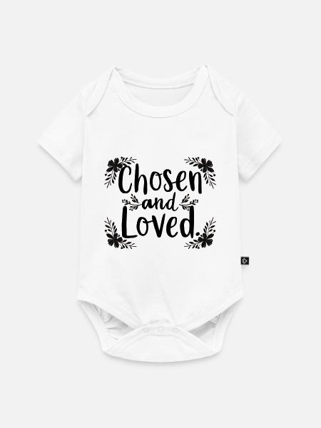 Auserwählt und geliebt - Baby Premium Kurzarmbody - Weiß