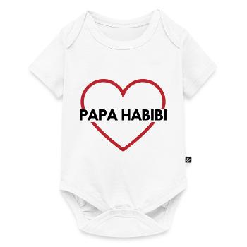 Papa habibi - dad of love - Baby Premium short-sleeve bodysuit - white - Front