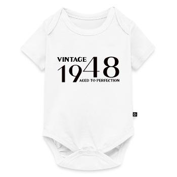 Vintage 1948 aged to perfection - Body à manches courtes Premium Bébé - blanc - Devant
