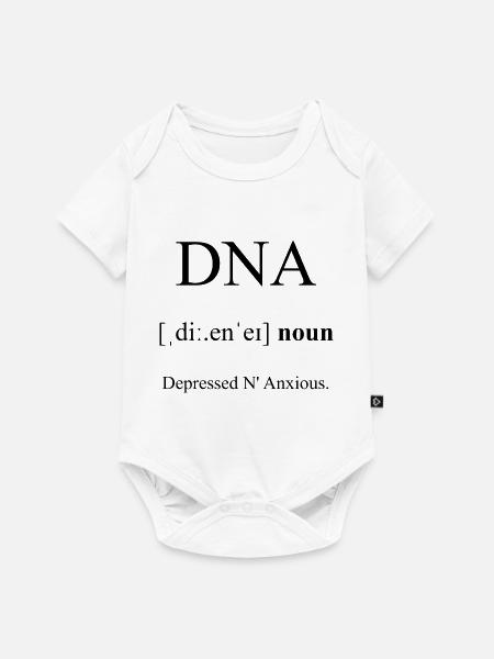 DNA Definition Dictionary - Baby Premium Kurzarmbody - Weiß