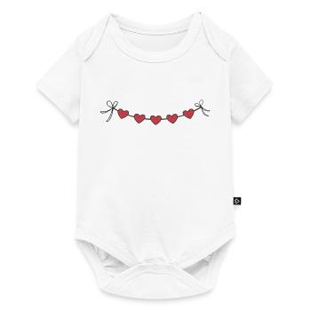 Heart Garland Garland Hearts - Baby Premium short-sleeve bodysuit - white - Front