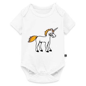 Unicorn Evil Angry Attack Teeth Grinding Sour - Baby Premium short-sleeve bodysuit - white - Front