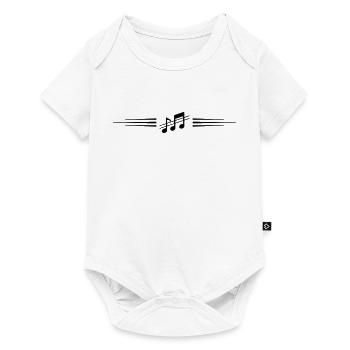 Ligne de notes de musique - Body à manches courtes Premium Bébé - blanc - Devant