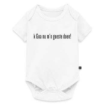 k Goa nu m'goste doen! Chemise dialecte flamand occidental - Body à manches courtes Premium Bébé - blanc - Devant