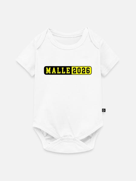 Malle 2026 - Baby Premium Kurzarmbody - Weiß