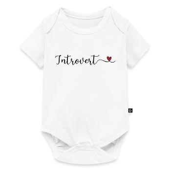introvertiert - Baby Premium Kurzarmbody - Weiß - Vorne