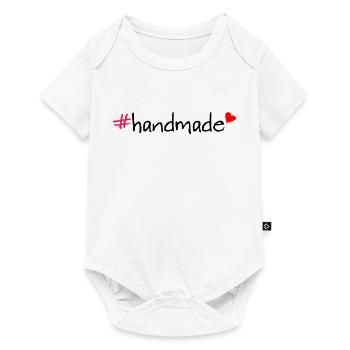 T-shirt hashtag fait main - Body à manches courtes Premium Bébé - blanc - Devant