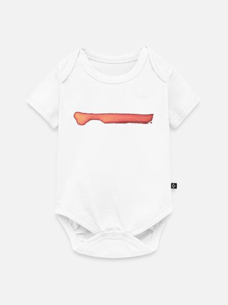 Farbe Tusche Streifen - Baby Premium Kurzarmbody - Weiß