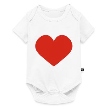 Love - Baby Premium Kurzarmbody - Weiß - Vorne