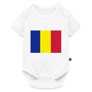 fahne_rumaenien - Baby Premium Kurzarmbody - Weiß - Vorne