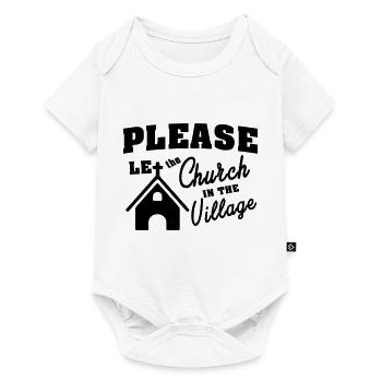 Let the church in the village. Kirche im Dorf - Baby Premium Kurzarmbody - Weiß - Vorne