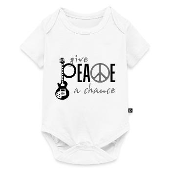 give_ peace_a_chance - Baby Premium Kurzarmbody - Weiß - Vorne