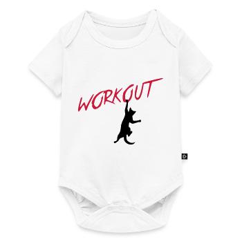workout - Baby Premium Kurzarmbody - Weiß - Vorne