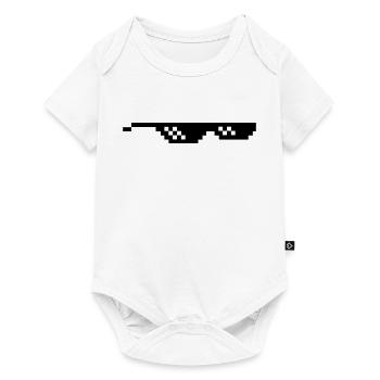Deal with it Sonnenbrille Pixelbrille - Baby Premium Kurzarmbody - Weiß - Vorne