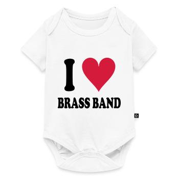 I love Brass Band - Baby Premium Kurzarmbody - Weiß - Vorne