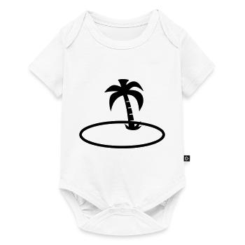 palm trees - Body à manches courtes Premium Bébé - blanc - Devant